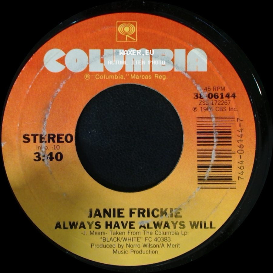 Janie Frickie - Don't Put It Past My Heart / Always Have Always Will side B