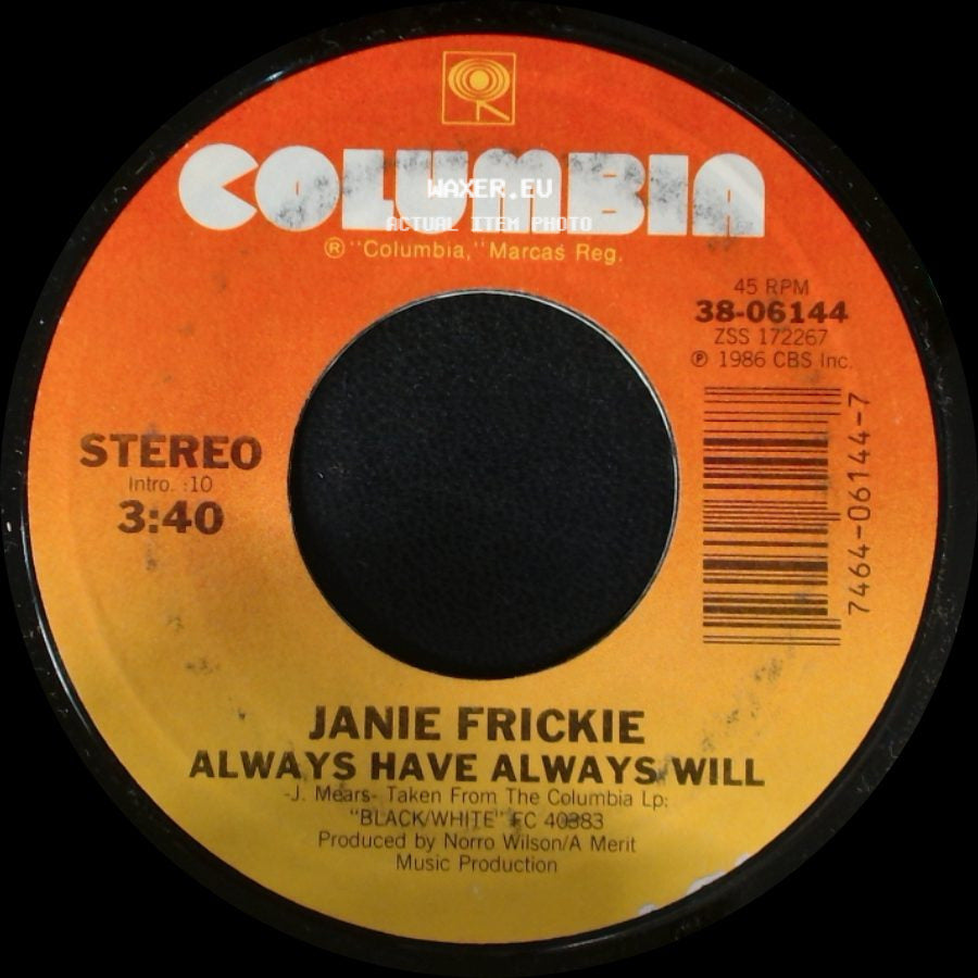 Janie Frickie - Don't Put It Past My Heart / Always Have Always Will side B