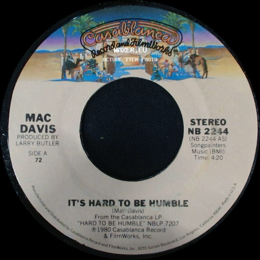 Mac Davis - It's Hard To Be Humble / The Greatest Gift Of All side A