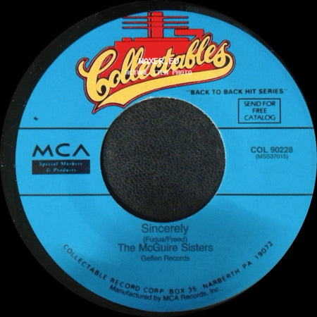 The Mcguire Sisters - Sincerely / Sugar Time side A