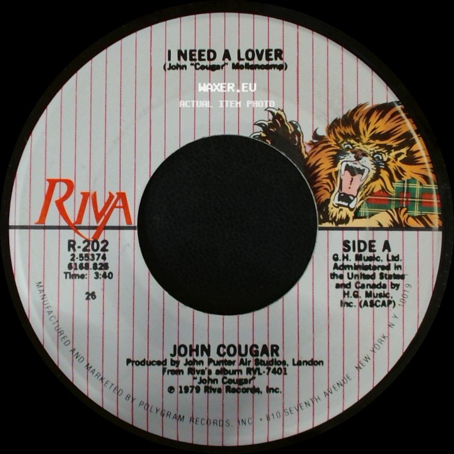 John Cougar - I Need A Lover / Welcome To Chinatown side A