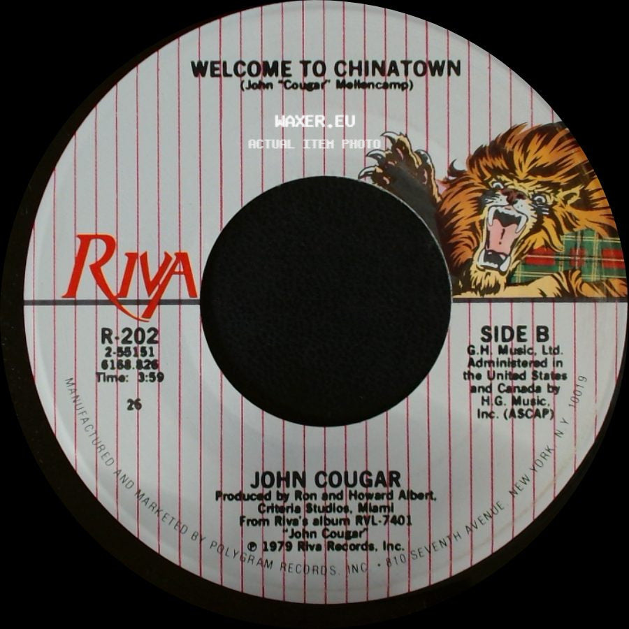 John Cougar - I Need A Lover / Welcome To Chinatown side B