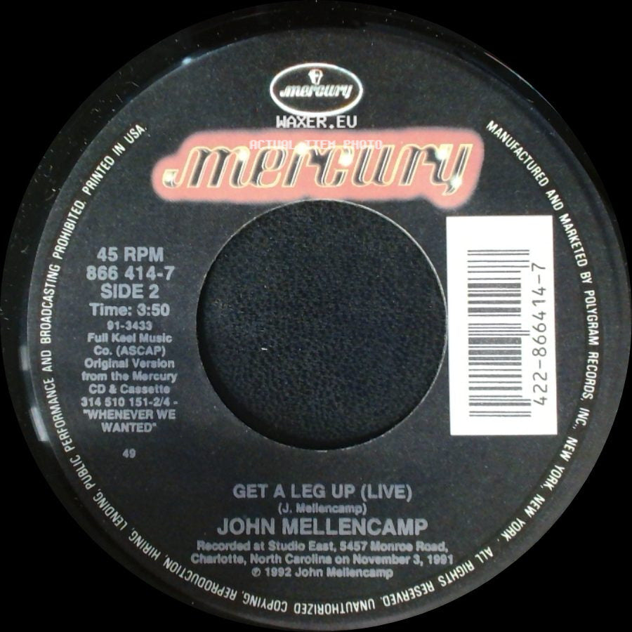 John Mellencamp - Again Tonight / Get A Leg Up (Live) side B