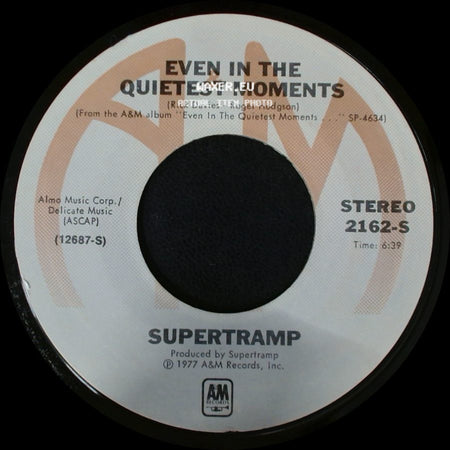 Supertramp - Goodbye Stranger / Even In The Quietest Moments side B