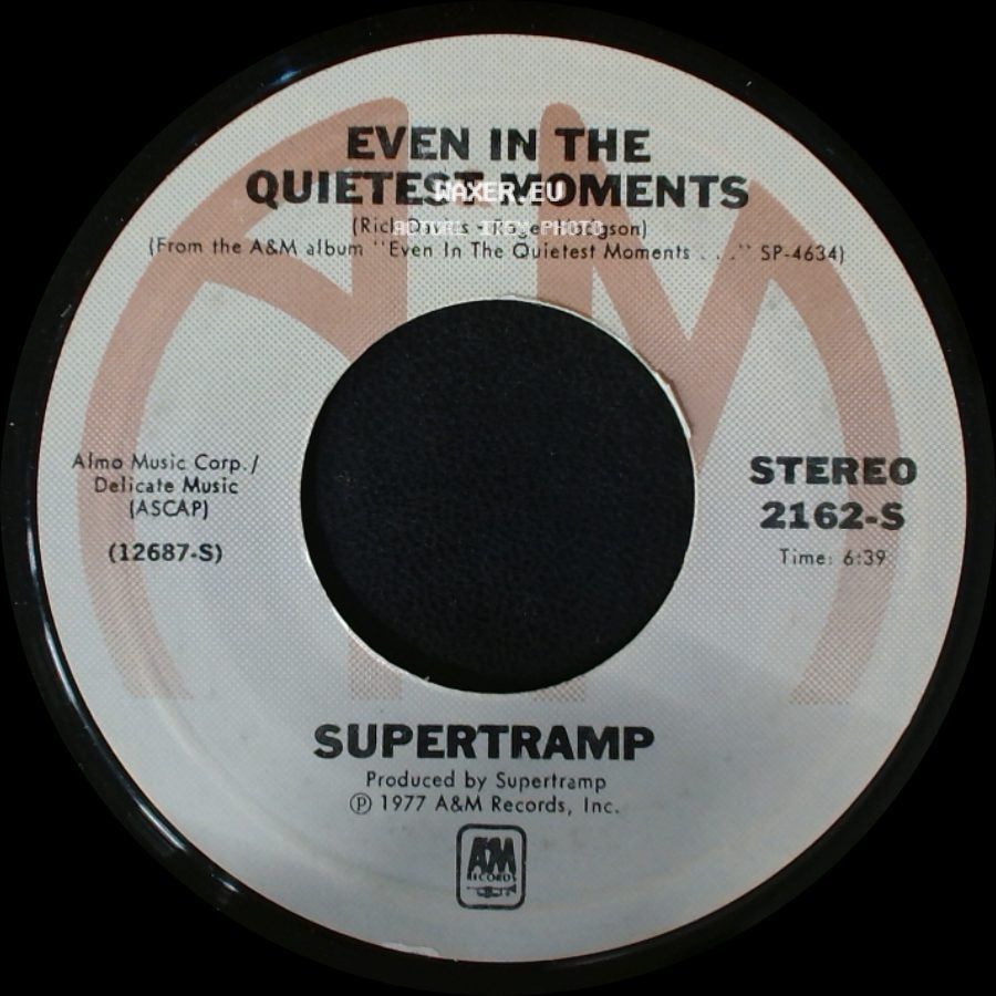 Supertramp - Even In The Quietest Moments / Goodbye Stranger side A