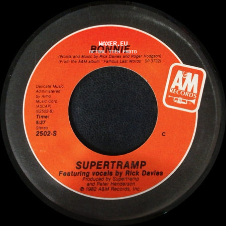 Supertramp - Bonnie / It's Raining Again side A