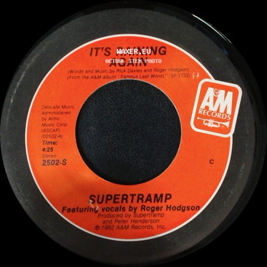 Supertramp - Bonnie / It's Raining Again side B
