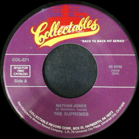 The Supremes - Nathan Jones / Bad Weather side A
