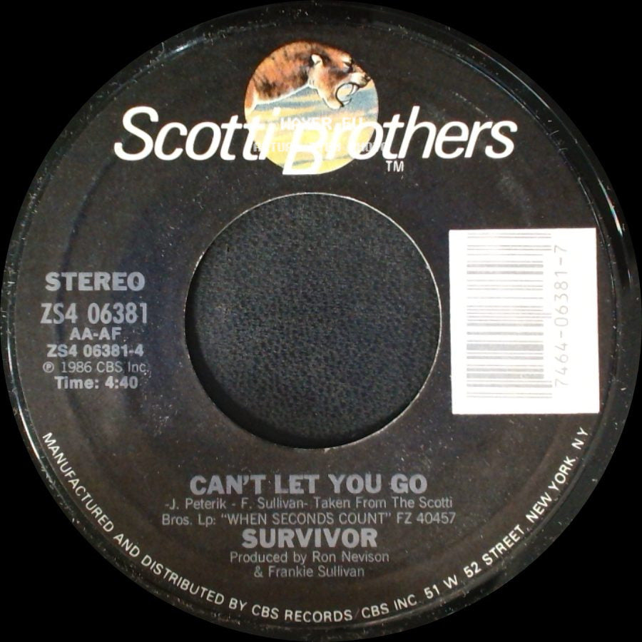 Survivor - Is This Love / Can't Let You Go side B