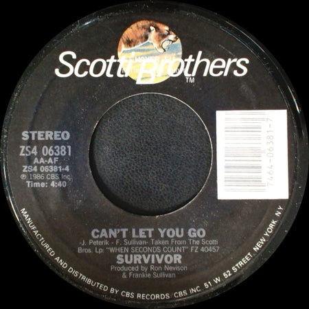 Survivor - Is This Love / Can't Let You Go side B