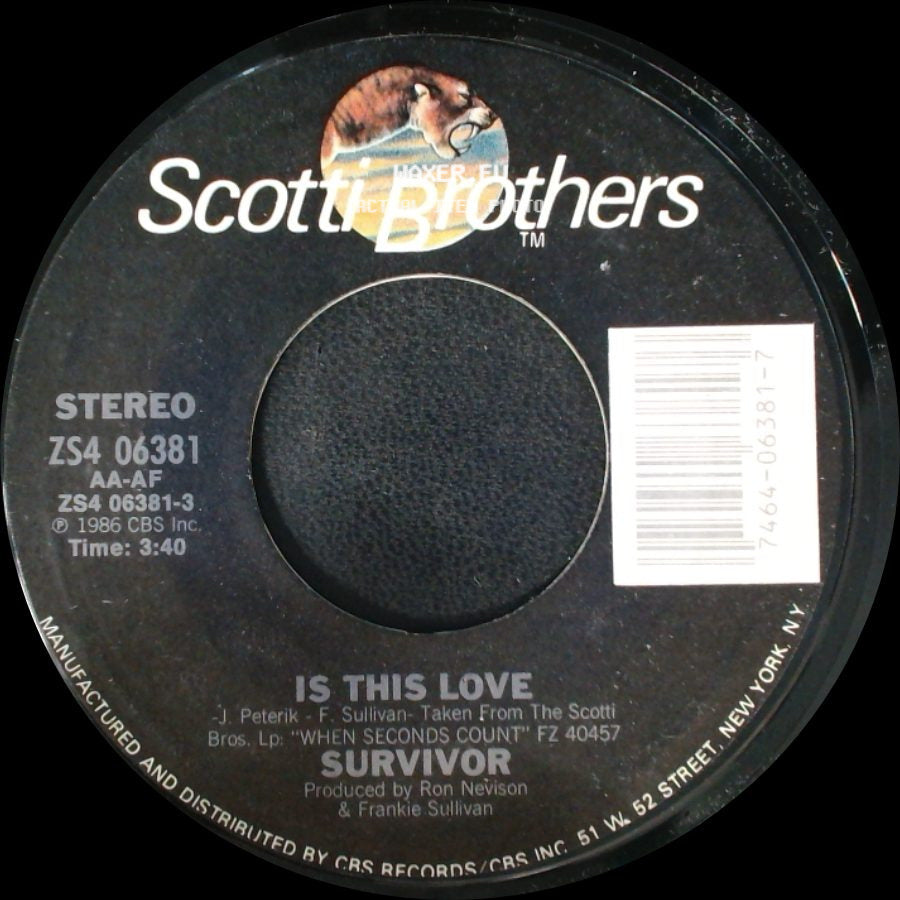 Survivor - Can't Let You Go / Is This Love side B