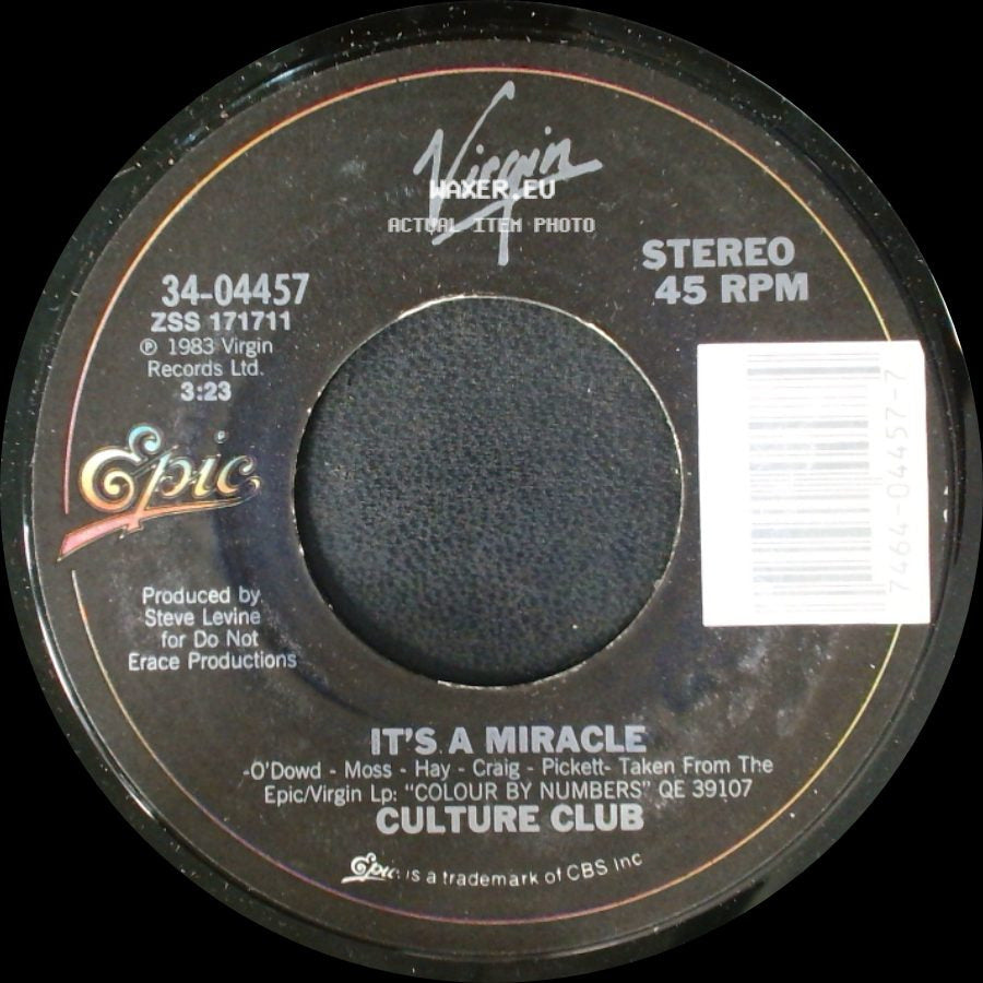 Culture Club - It's A Miracle / Love Twist side A