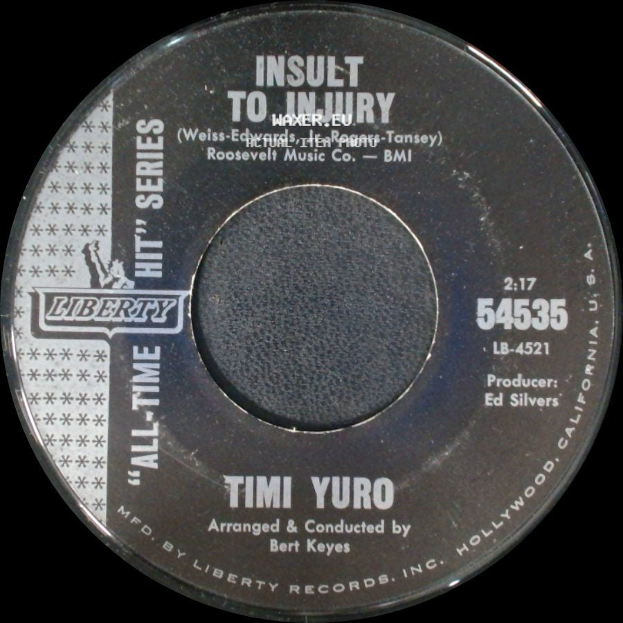 Timi Yuro - Make The World Go Away / Insult To Injury side B