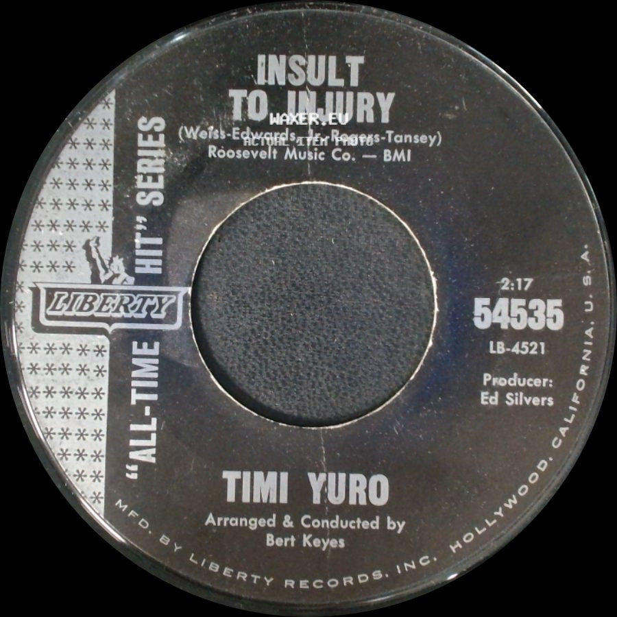 Timi Yuro - Make The World Go Away / Insult To Injury side B