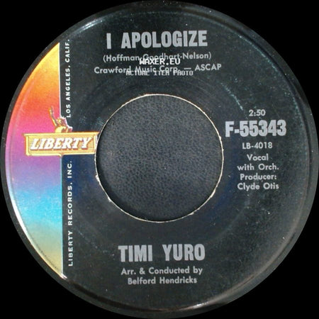 Timi Yuro - I Apologize / Hurt side A