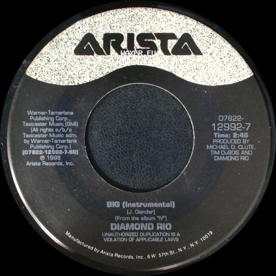 Diamond Rio - Thats What I Get For Lovin' You / Big (Instrumental) side B