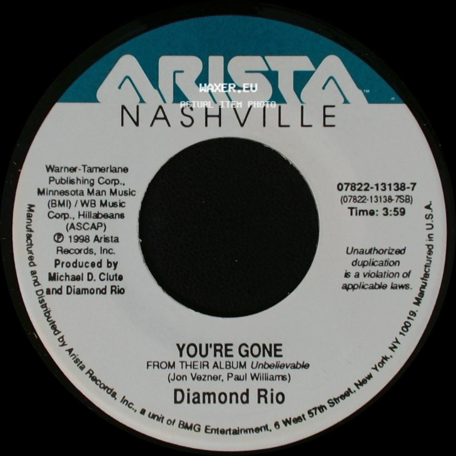 Diamond Rio - Unbelievable / You're Gone side B