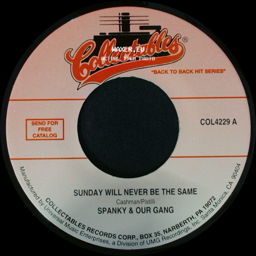 Spanky & Our Gang - Like To Get To Know You / Sunday Will Never Be The Same side B