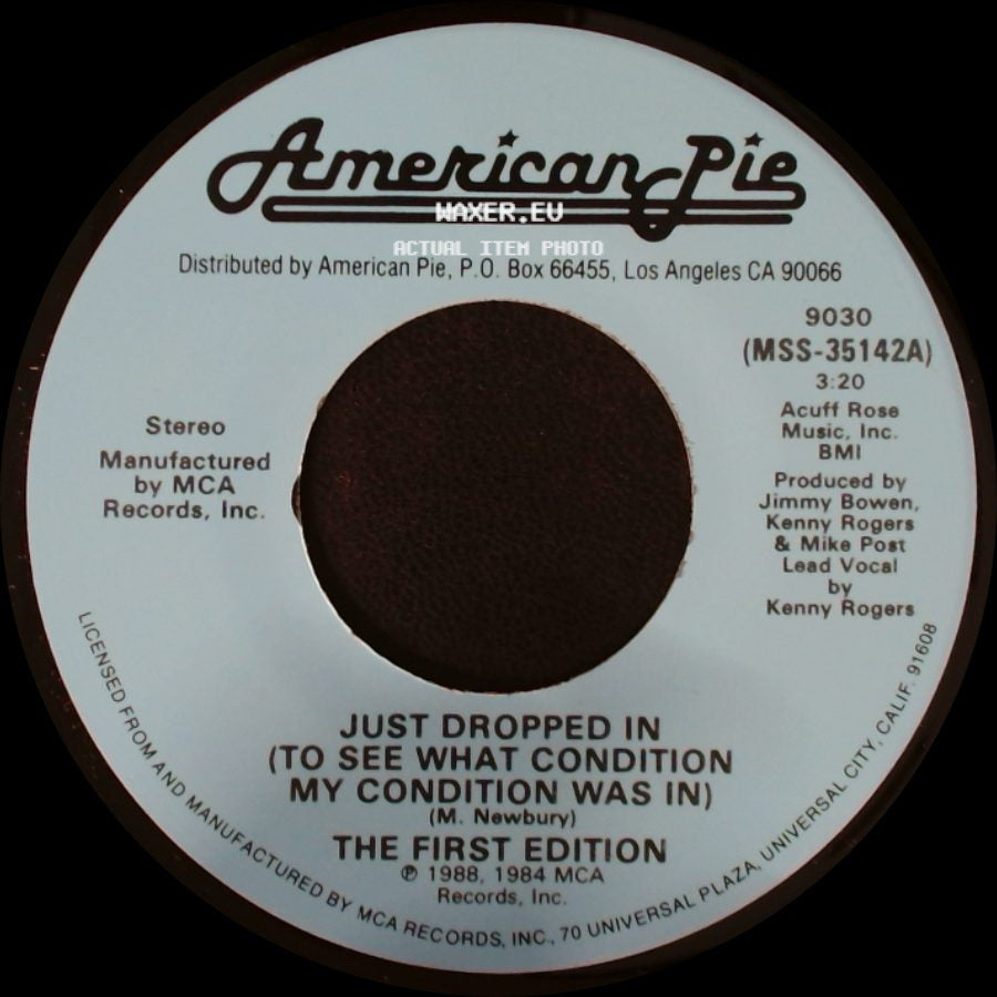 The First Edition / Marlene Dietrich - Just Dropped In (To See What Condition My Condition Was In) / Lili Marlene side A