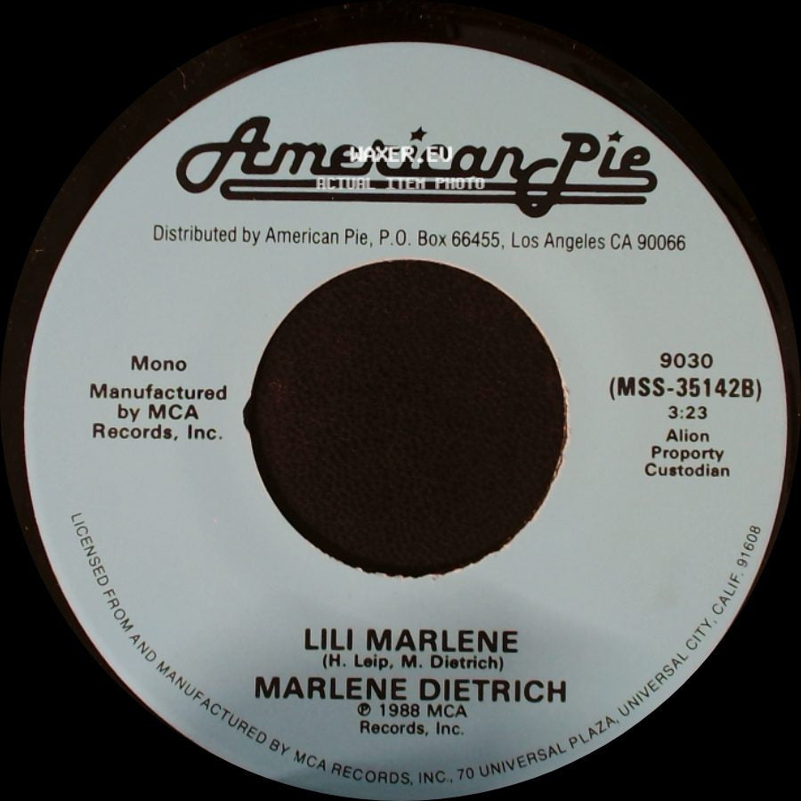 The First Edition / Marlene Dietrich - Just Dropped In (To See What Condition My Condition Was In) / Lili Marlene side B