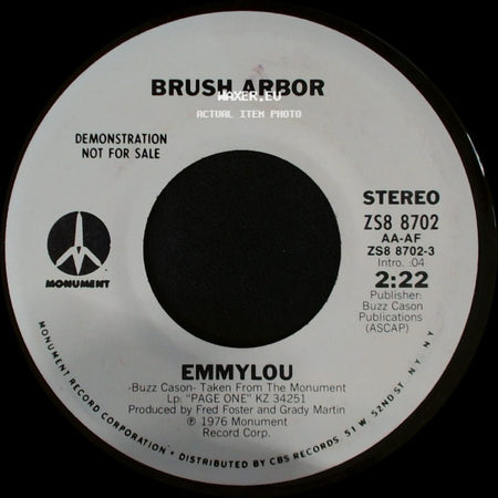 Brush Arbor - Emmylou / Emmylou side B