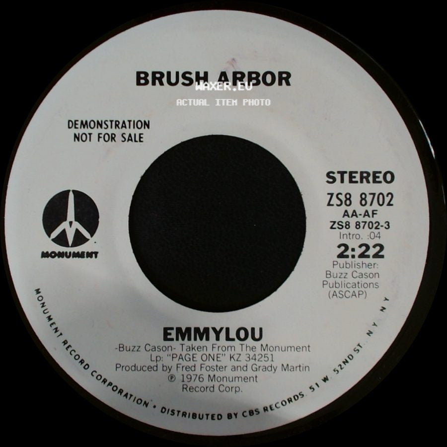 Brush Arbor - Emmylou / Emmylou side B