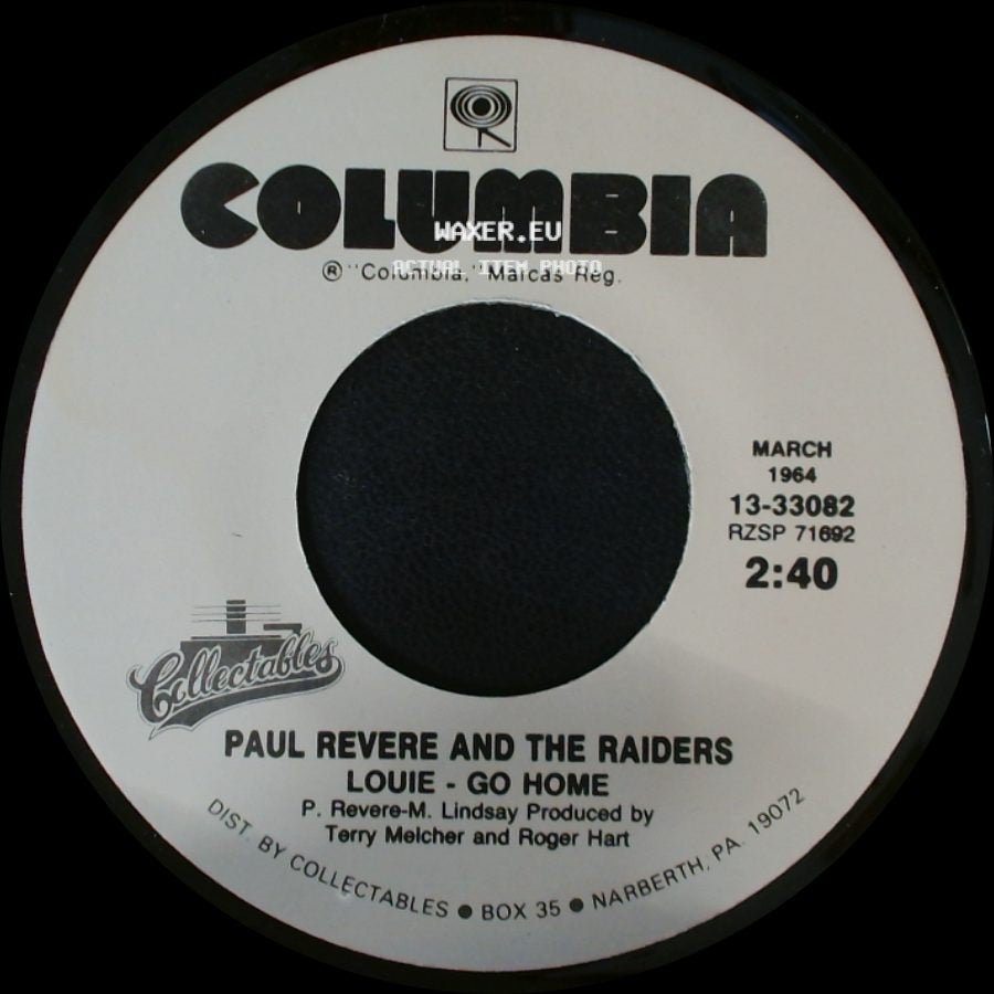 Paul Revere And The Raiders - Louie - Go Home / Louie, Louie side A