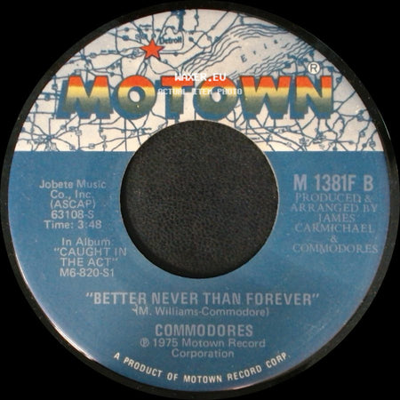 Commodores - Better Never Than Forever / Sweet Love side A