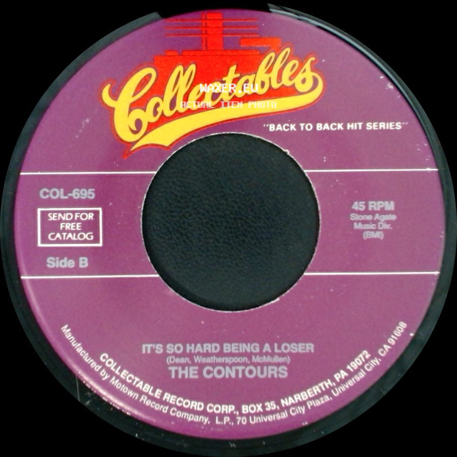 The Contours - Just A Little Misunderstanding / It's So Hard Being A Loser side B