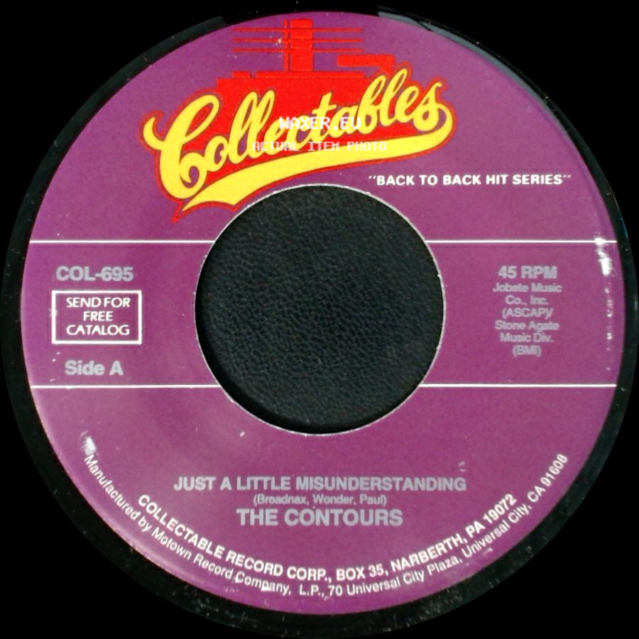 The Contours - Just A Little Misunderstanding / It's So Hard Being A Loser side A