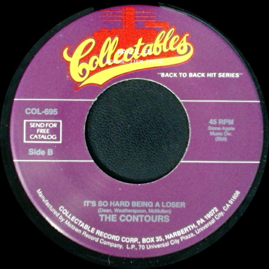 The Contours - Just A Little Misunderstanding / It's So Hard Being A Loser side B