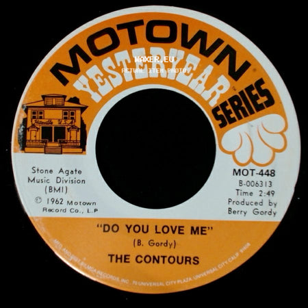 The Contours - Do You Love Me / Shake, Sherrie side A