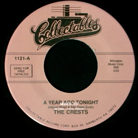 The Crests - Paper Crown / A Year Ago Tonight side B