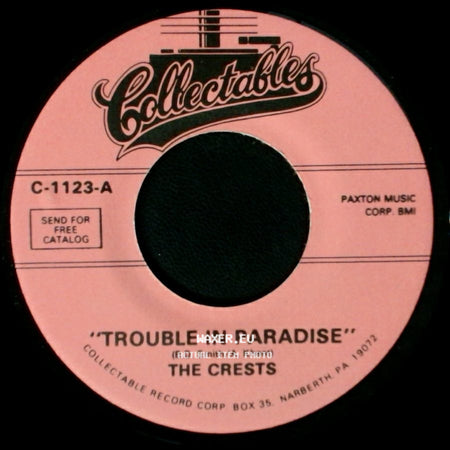 The Crests - Always You / Trouble In Paradise side B