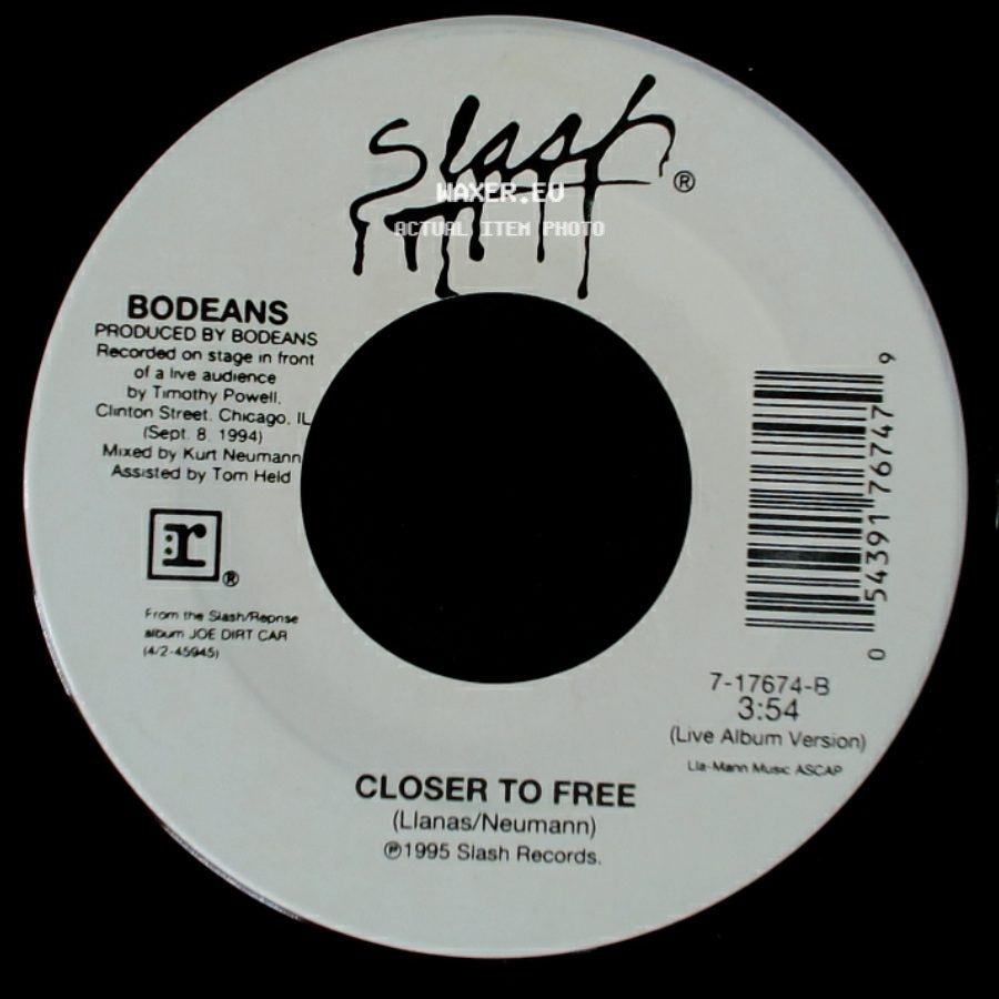 Bodeans - Closer To Free / Closer To Free side B