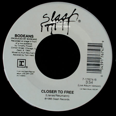 Bodeans - Closer To Free / Closer To Free side B