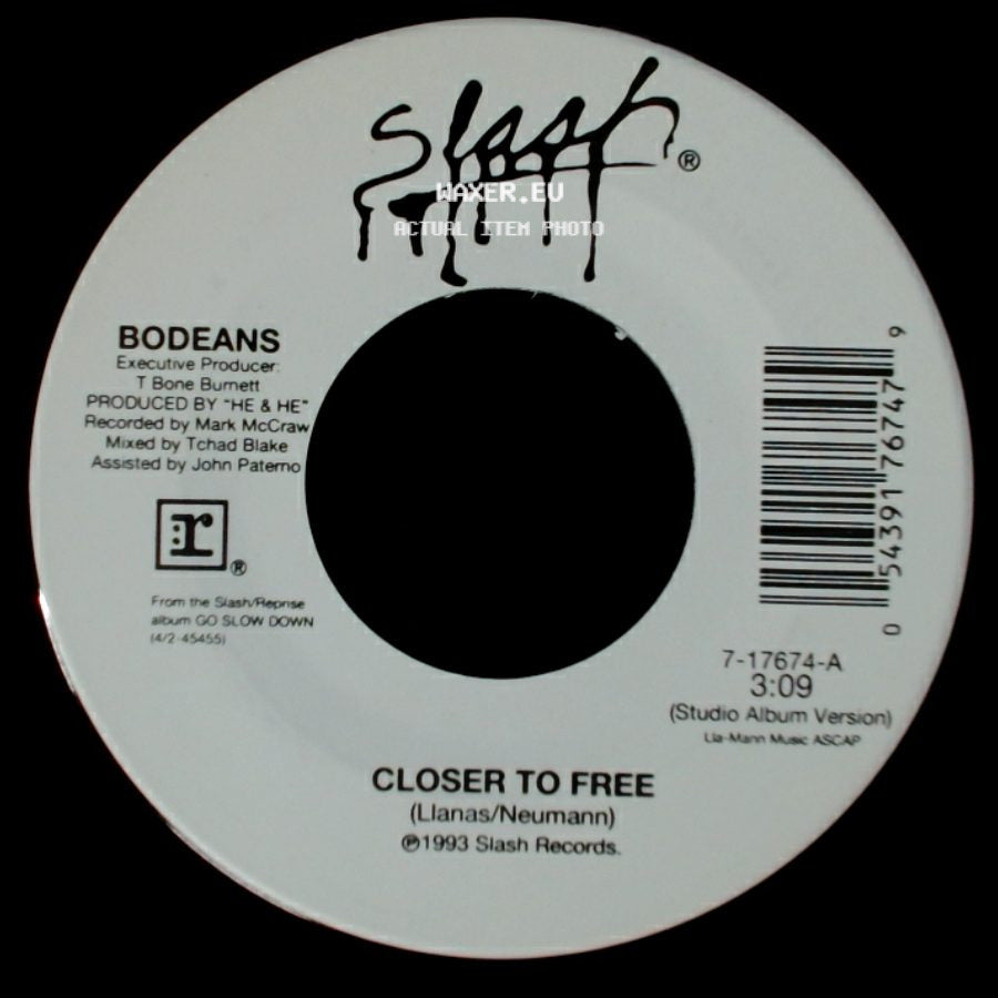 Bodeans - Closer To Free / Closer To Free side A