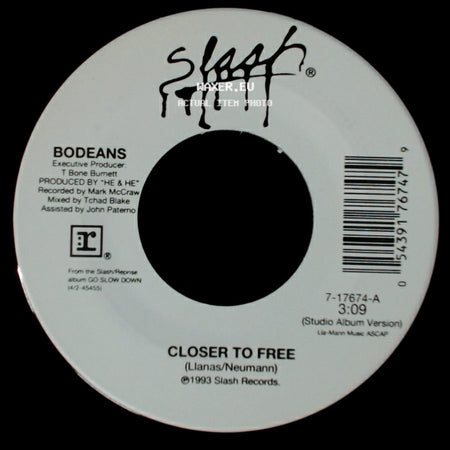 Bodeans - Closer To Free / Closer To Free side A