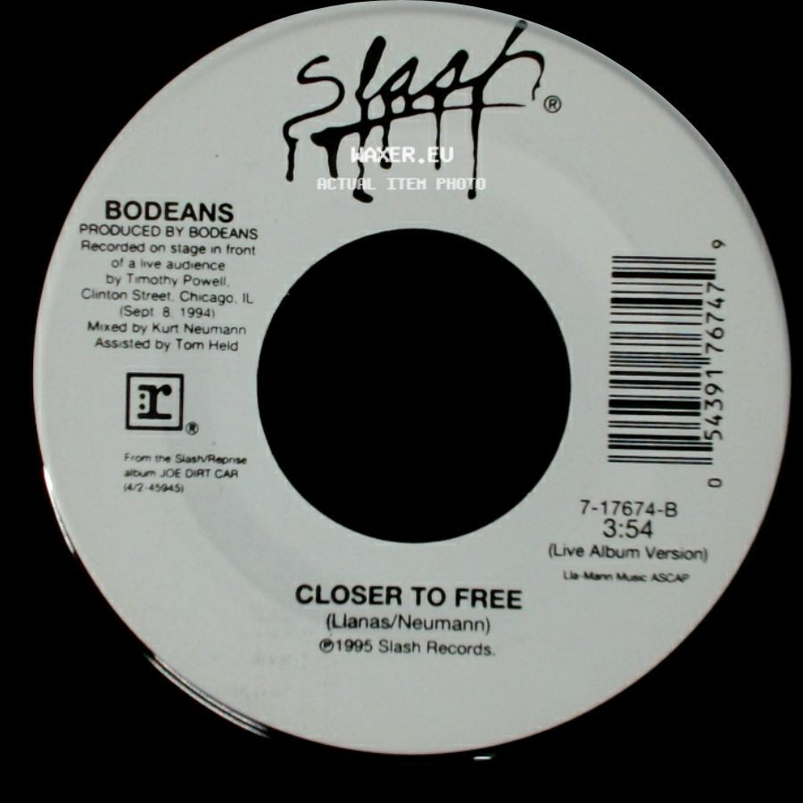 Bodeans - Closer To Free / Closer To Free side A