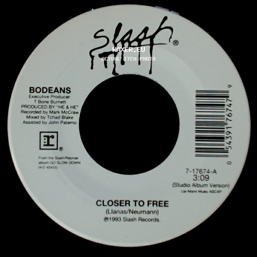 Bodeans - Closer To Free / Closer To Free side A