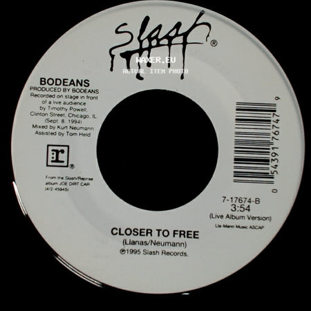 Bodeans - Closer To Free / Closer To Free side B
