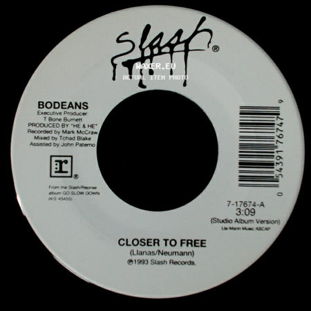 Bodeans - Closer To Free / Closer To Free side A