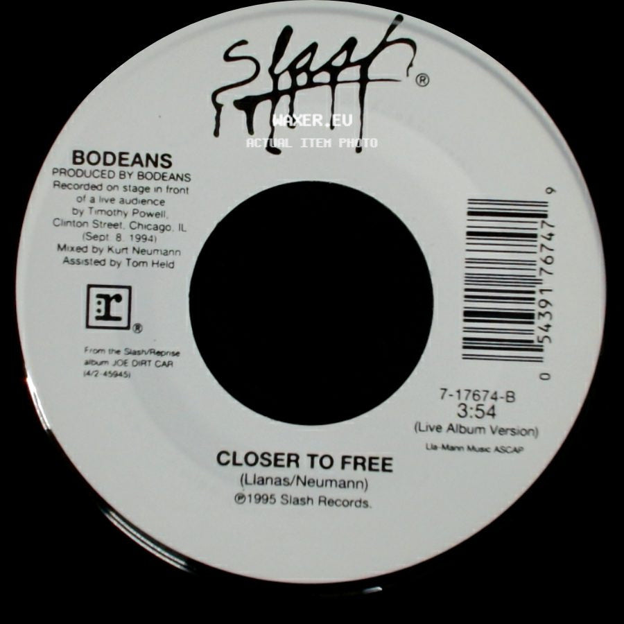 Bodeans - Closer To Free / Closer To Free side B