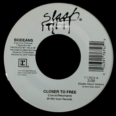 Bodeans - Closer To Free / Closer To Free side A
