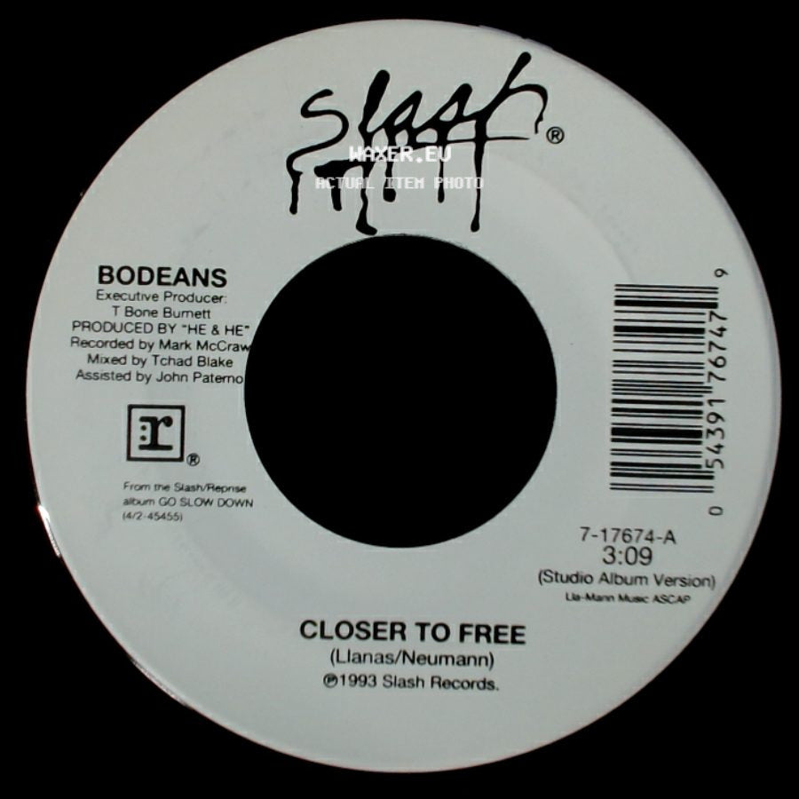 Bodeans - Closer To Free / Closer To Free side A