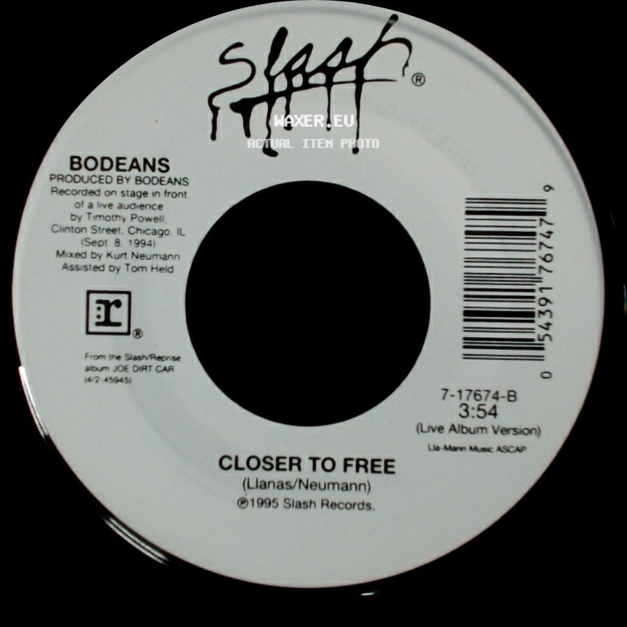 Bodeans - Closer To Free / Closer To Free side B