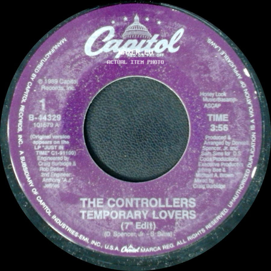The Controllers - Temporary Lovers (7" Edit) / Temporary Lovers side A