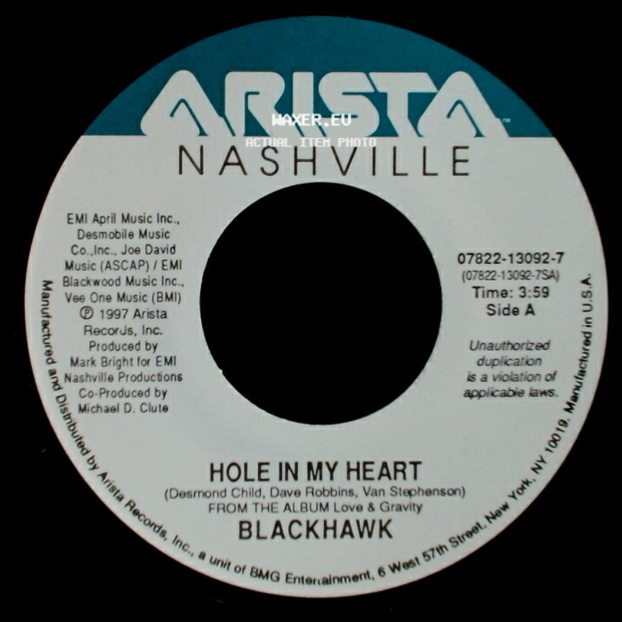 Blackhawk - Hole In My Heart / She Dances With Her Shadow side A