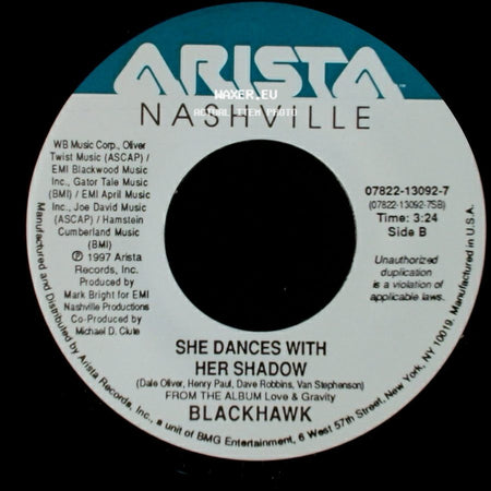 Blackhawk - Hole In My Heart / She Dances With Her Shadow side B