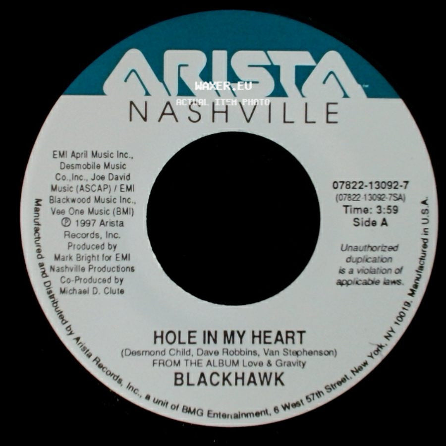 Blackhawk - Hole In My Heart / She Dances With Her Shadow side A